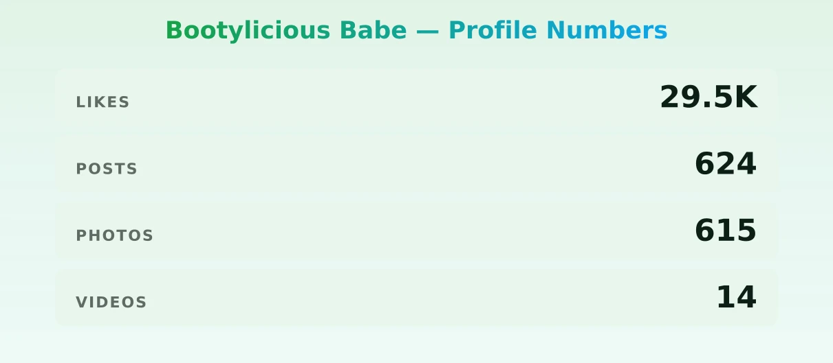 Bootylicious Babe — content metrics