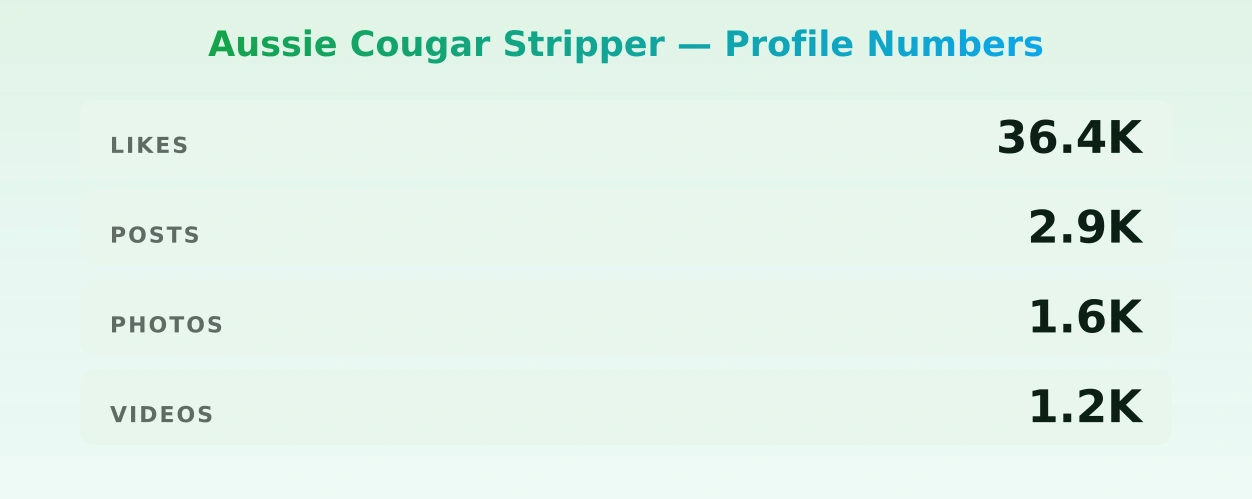 Aussie Cougar Stripper — content metrics