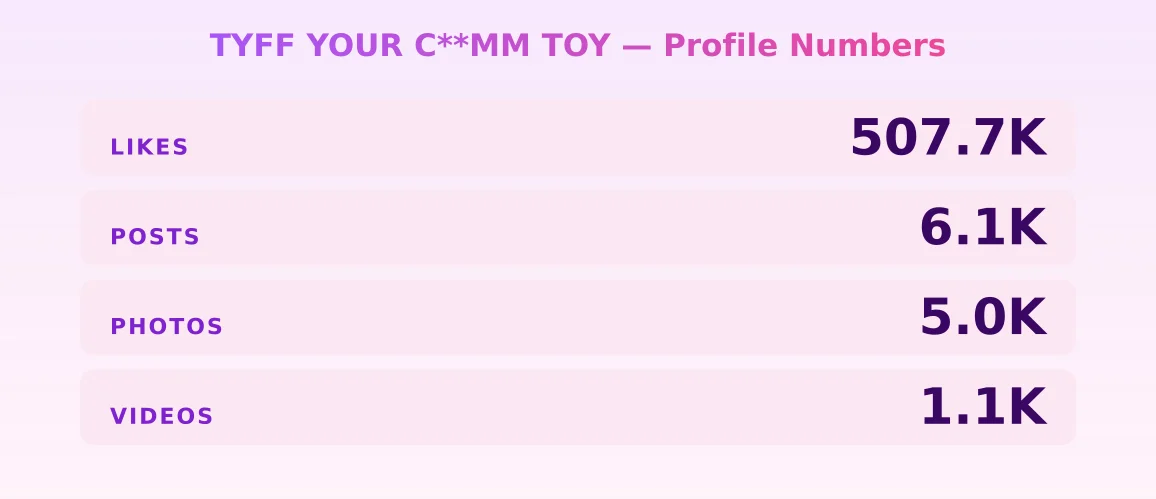 TYFF YOUR C**MM TOY — content metrics