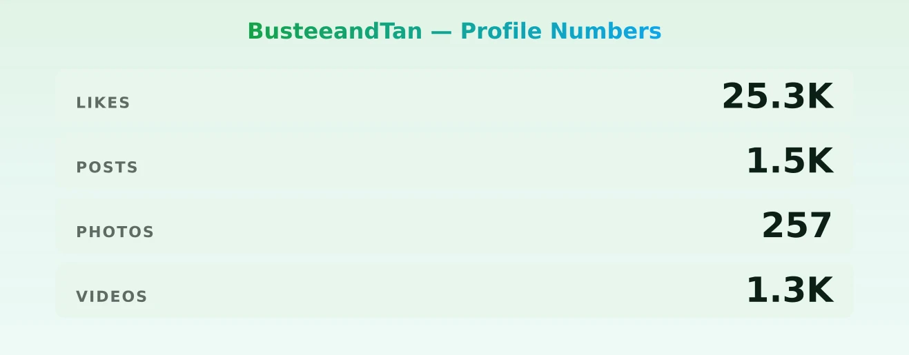 BusteeandTan — content metrics