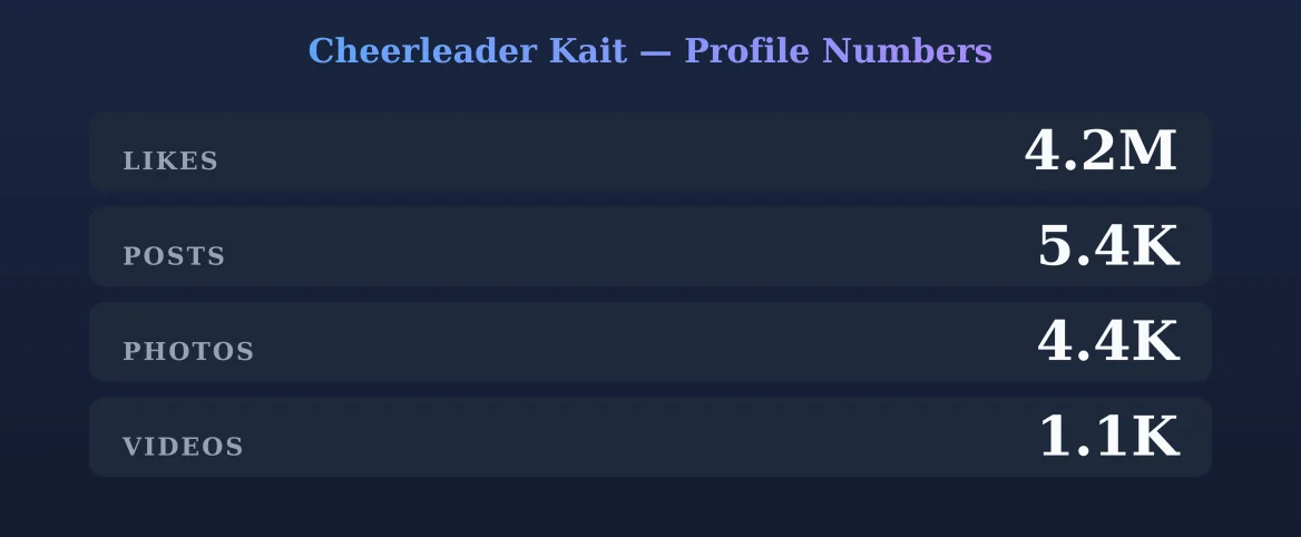 Cheerleader Kait — content metrics