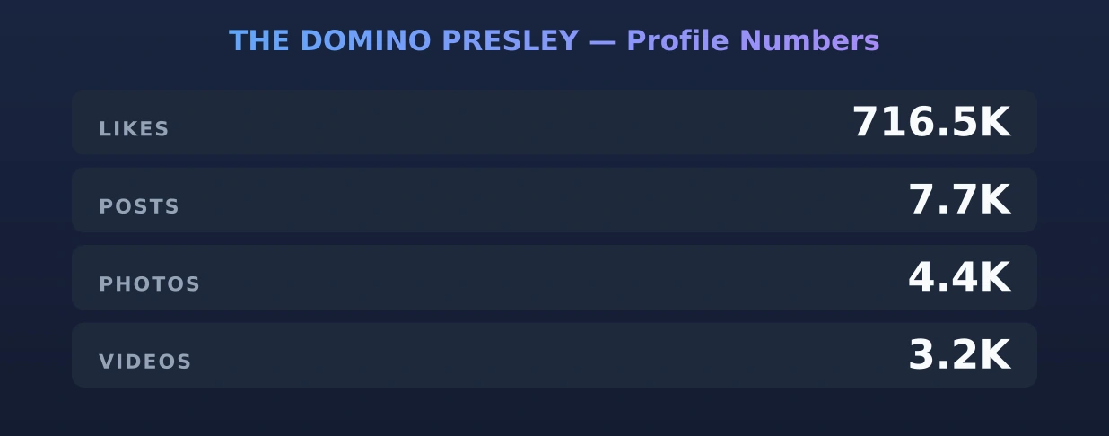 THE DOMINO PRESLEY — content metrics
