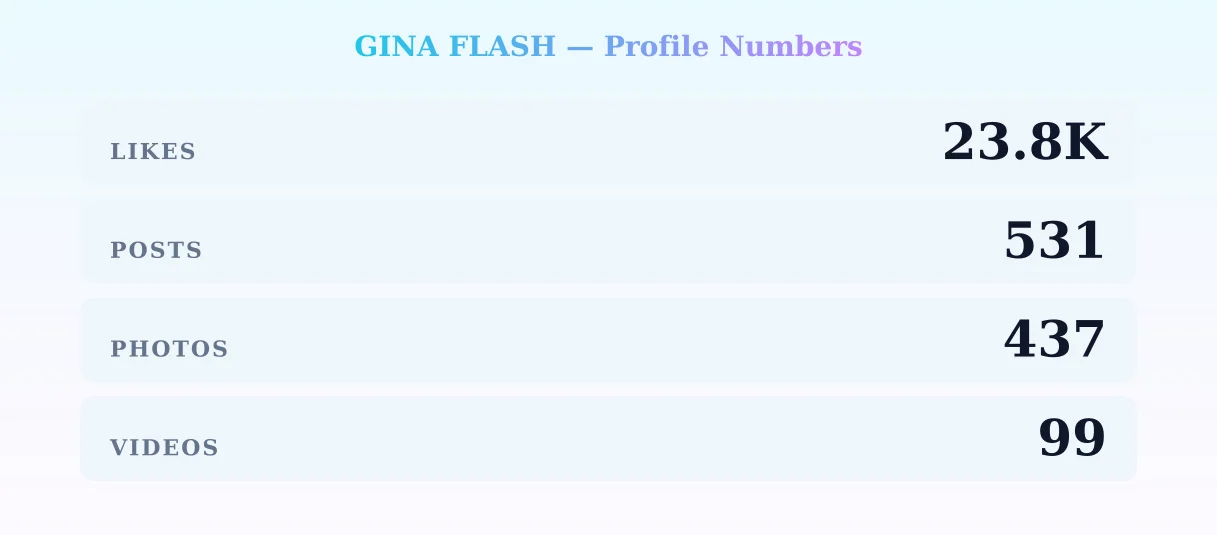 GINA FLASH — content metrics