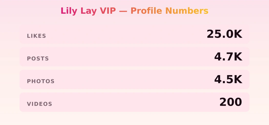 Lily Lay VIP — content metrics