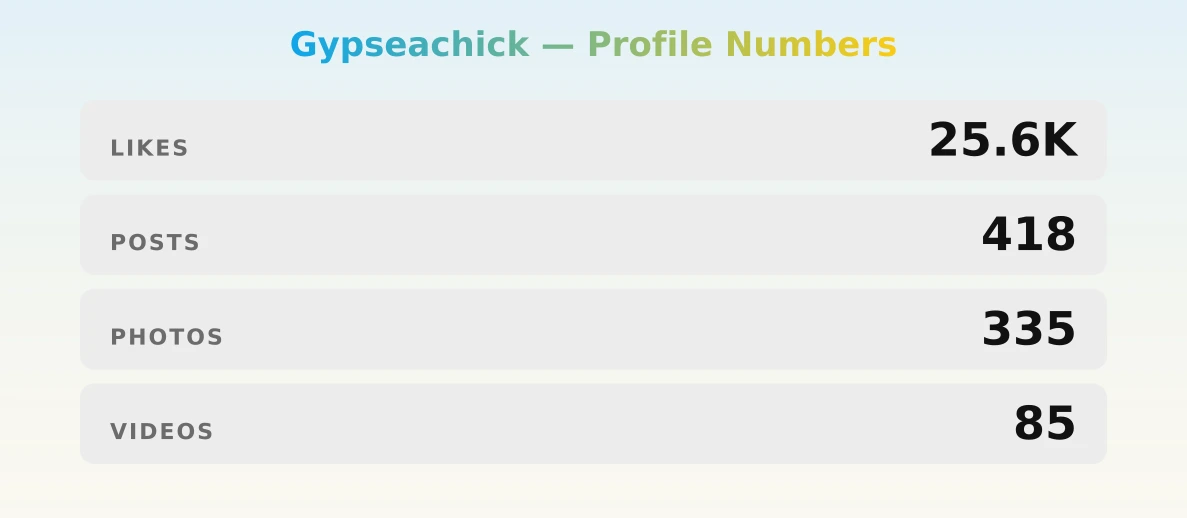 Gypseachick — content metrics
