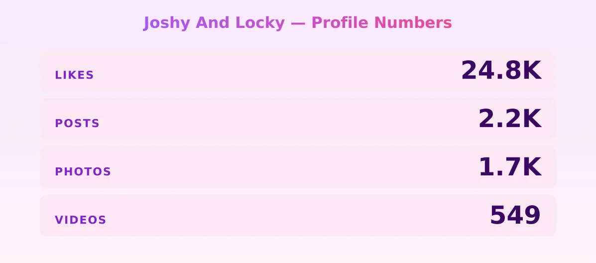 Joshy And Locky — content metrics