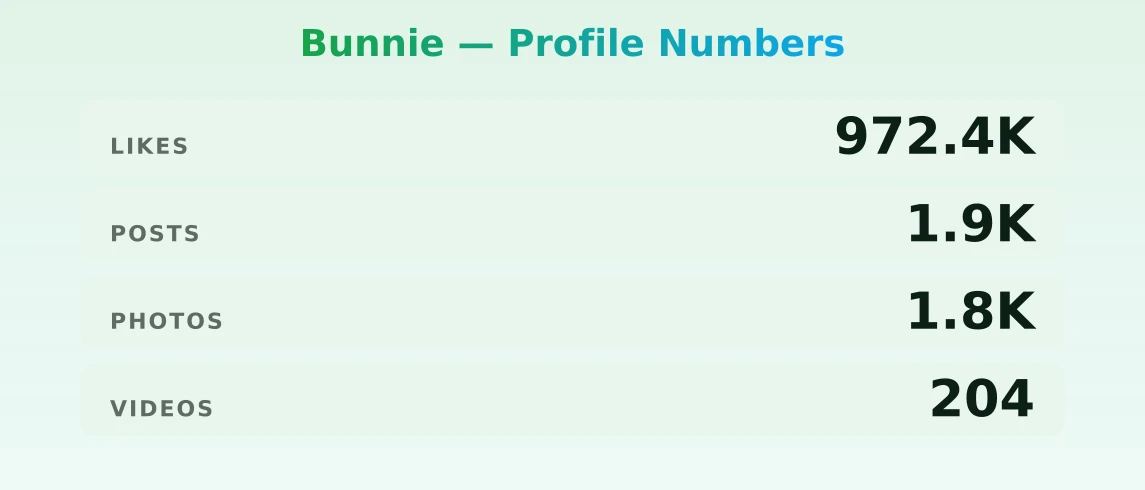 Bunnie — content metrics