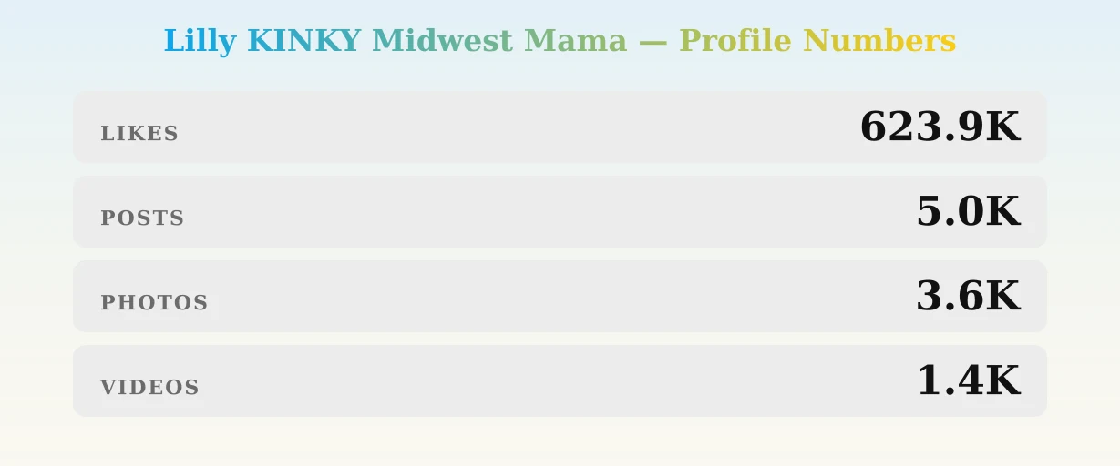Lilly KINKY Midwest Mama — content metrics
