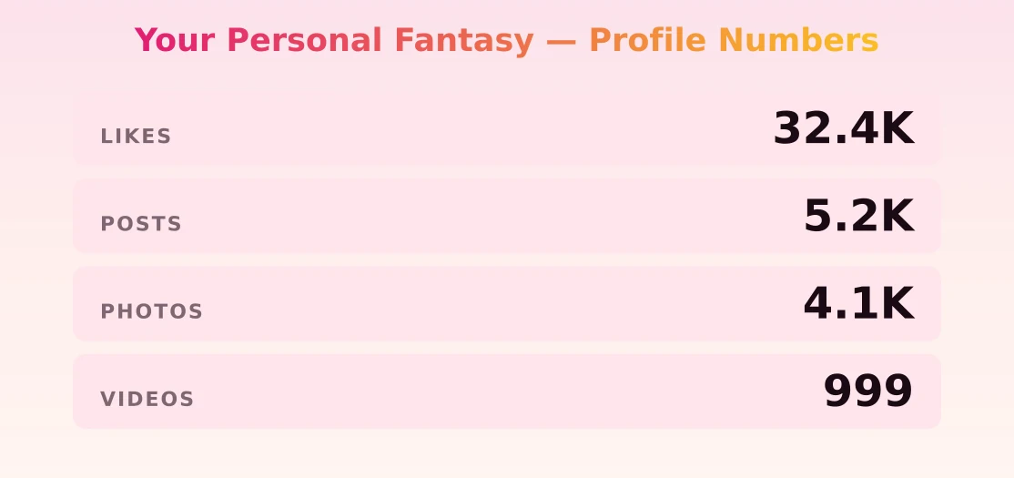 Your Personal Fantasy — content metrics