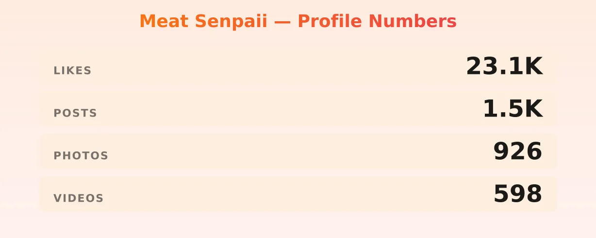Meat Senpaii — content metrics