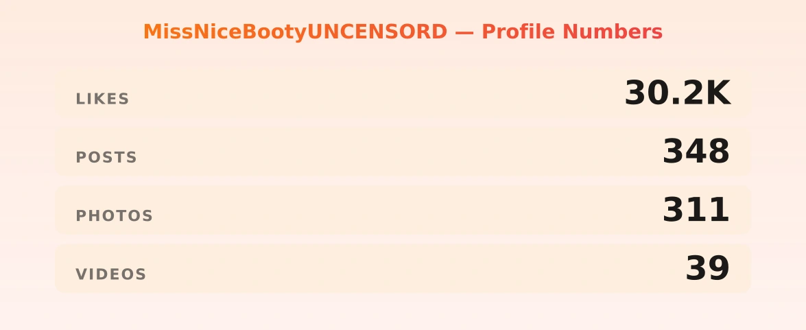 MissNiceBootyUNCENSORD — content metrics