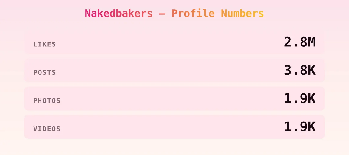 Nakedbakers — content metrics