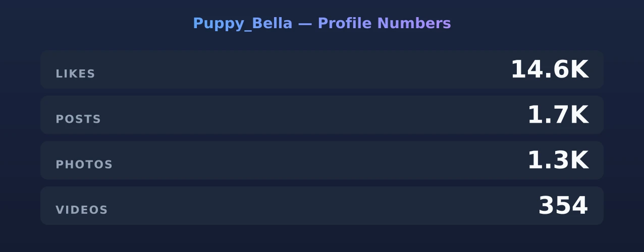 Puppy_Bella — content metrics