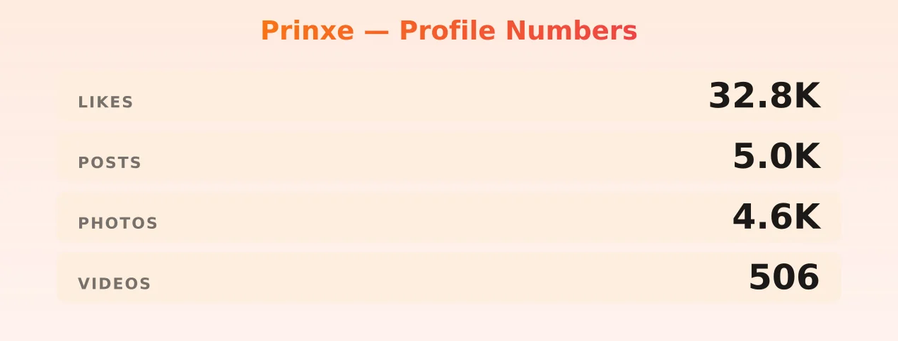 Prinxe — content metrics