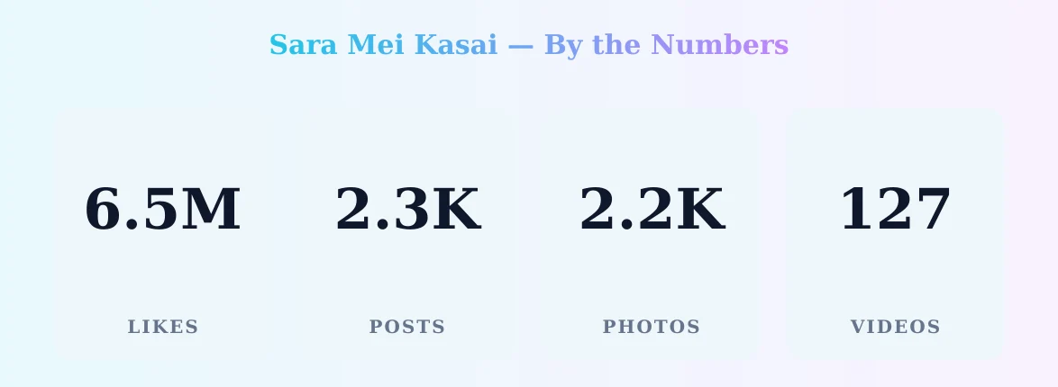 Sara Mei Kasai — content metrics