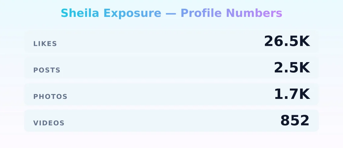 Sheila Exposure — content metrics