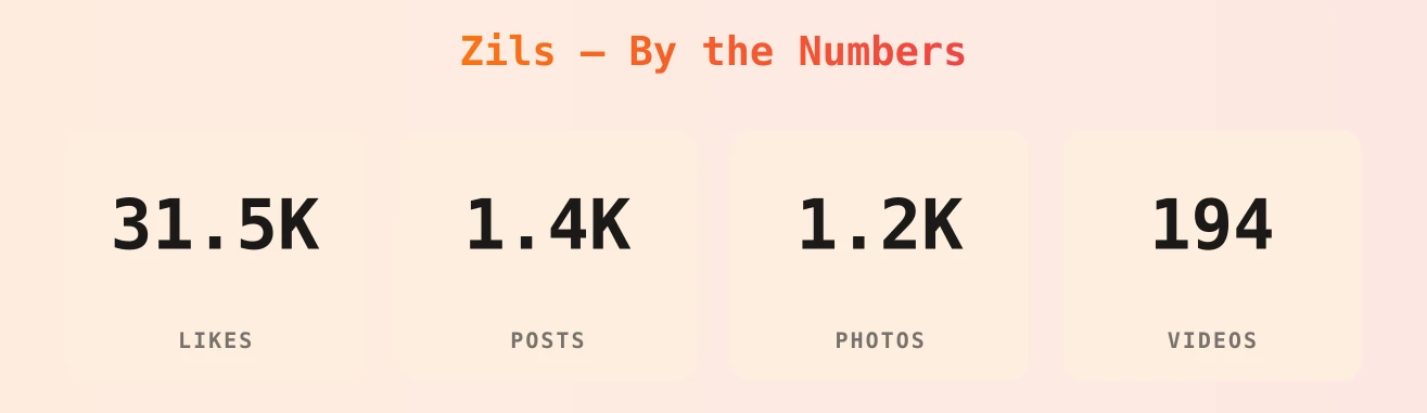 Zils — content metrics