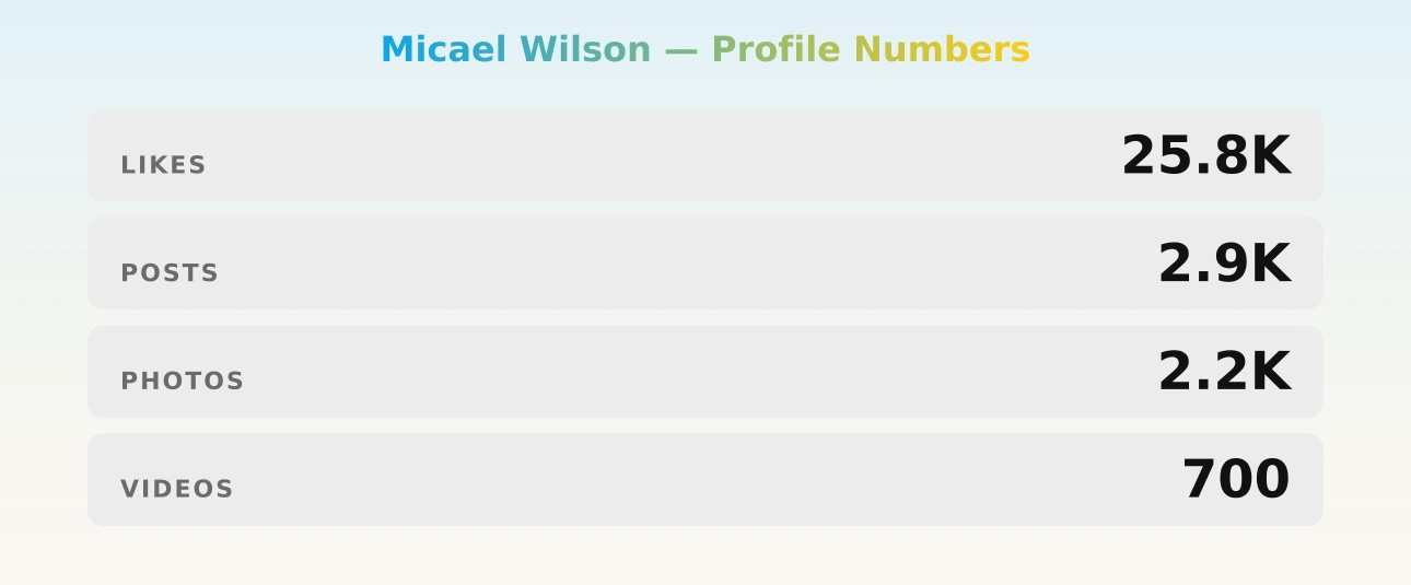 Micael Wilson — content metrics
